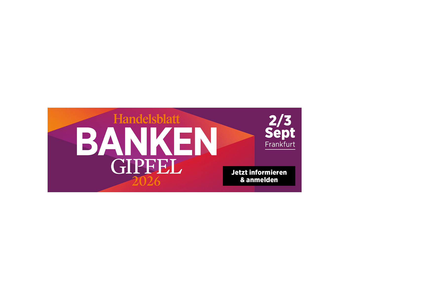 Bankengipfel 2026 Banner