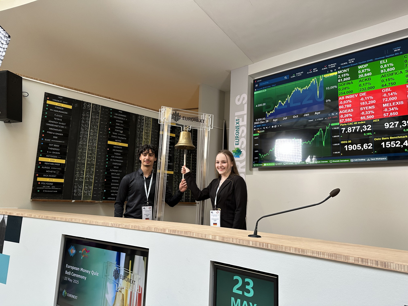 Lavina und Harun beim European Money Quiz Finale 2025