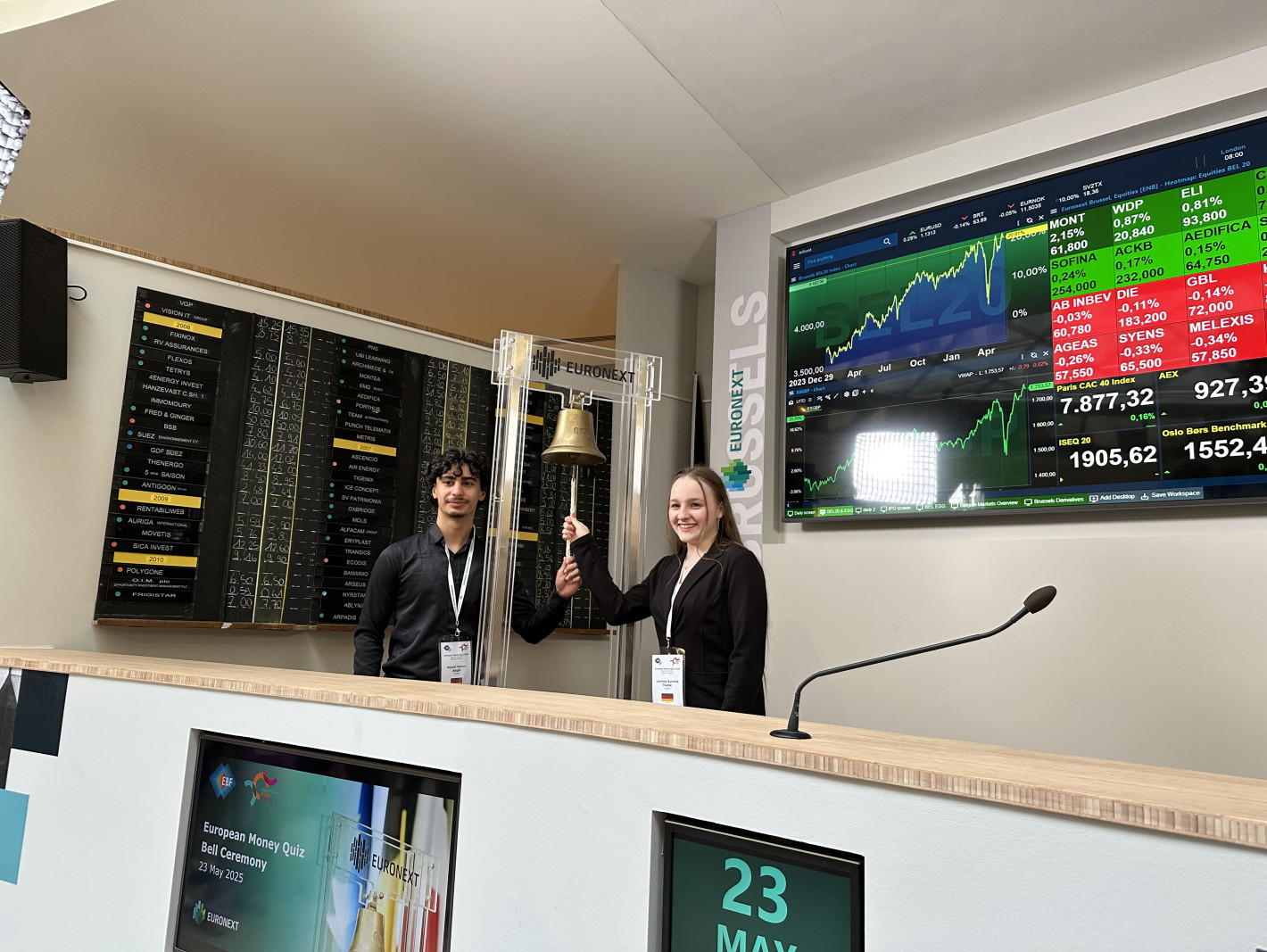 Lavina und Harun beim European Money Quiz Finale 2025